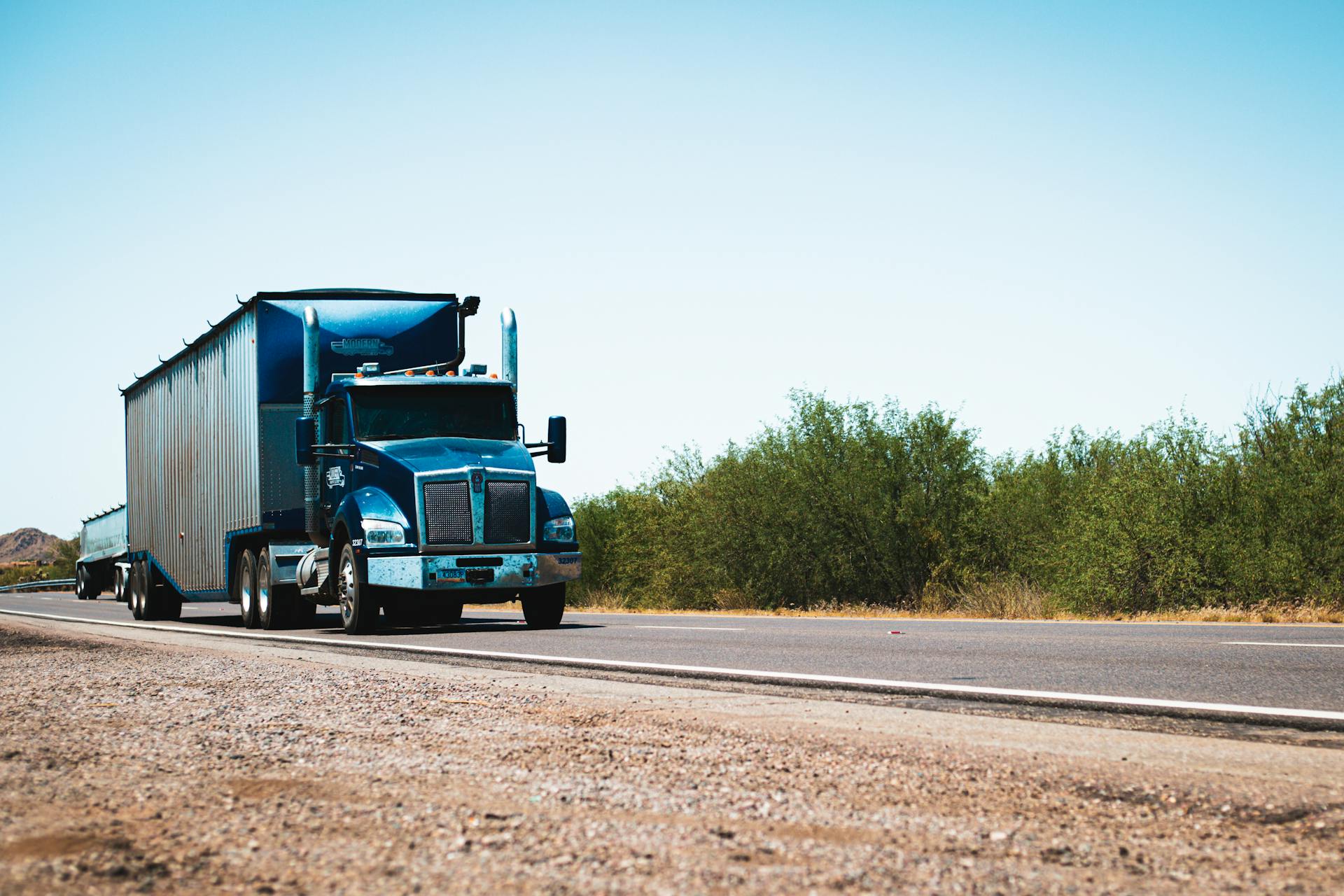 A2C Logistics truck on the road